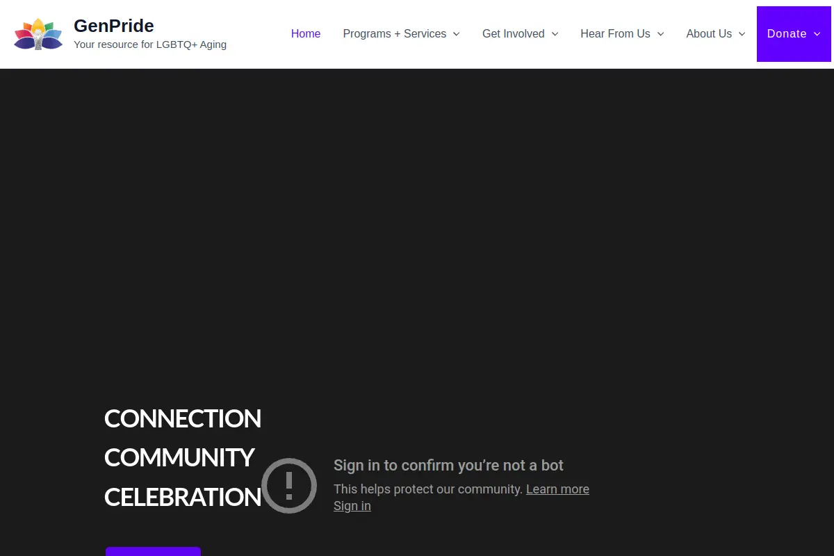Homepage of the Pride Place website